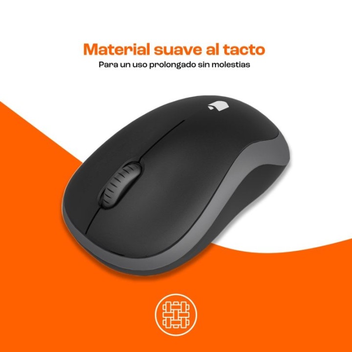 PcCom Essential M20 Ratón Wireless 1000DPI Gris