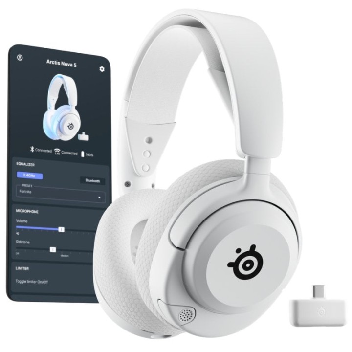 SteelSeries Arctis Nova 5 Auriculares Gaming Inalámbricos Blancos