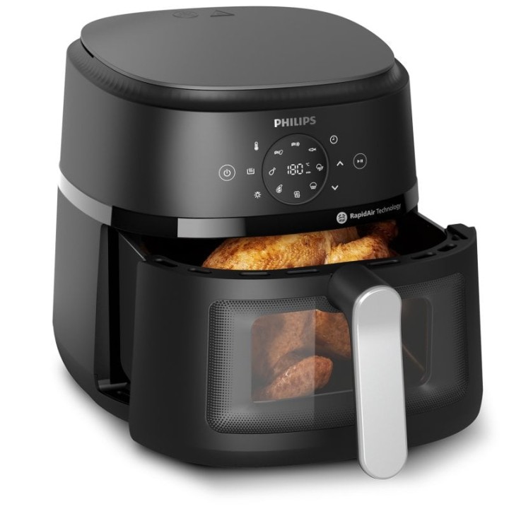 Philips Airfryer Serie 2000 NA231/00 Freidora de Aire 13 en 1 con Ventana 6.2L 1700W Negra