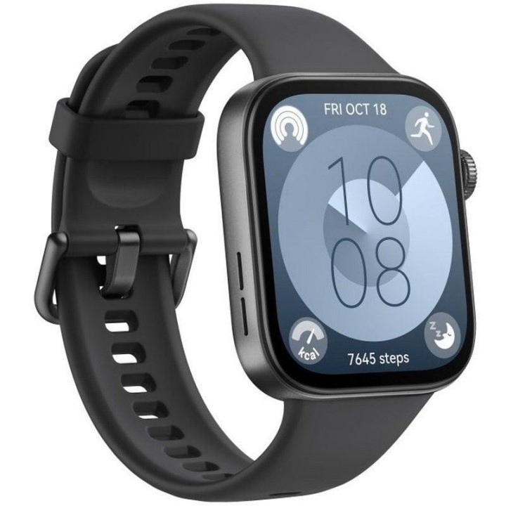 Huawei Watch Fit 3 Reloj Smartwatch AMOLED Negro con Correa de Fluoroelastómero Negra