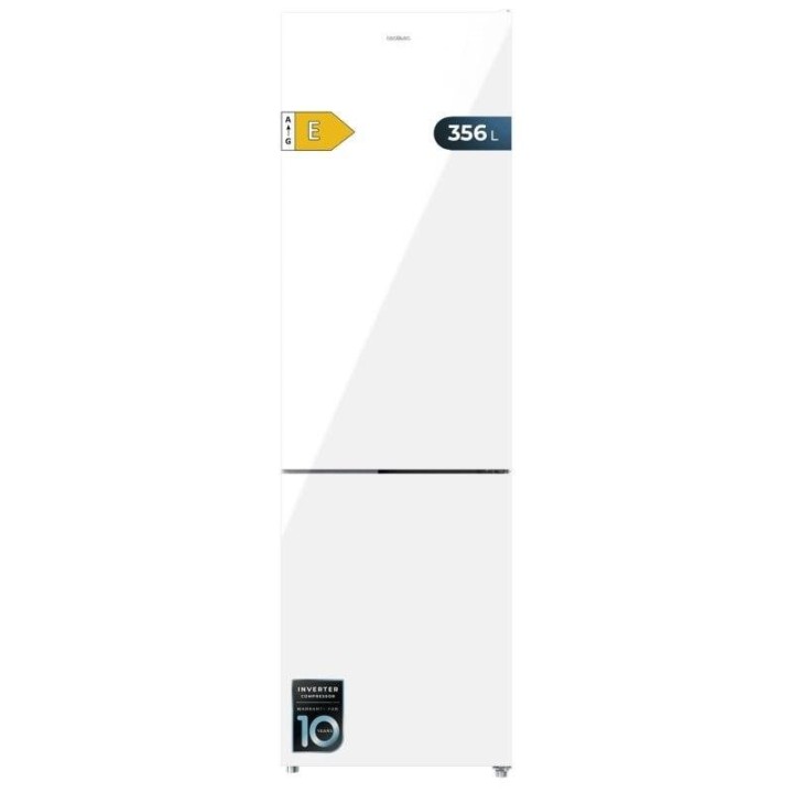 Cecotec Bolero CoolMarket Combi 356 White Glass E Frigorífico Combi E Cristal Blanco