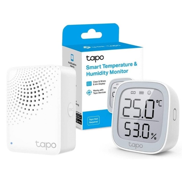 TP-Link Tapo Pack H100 HUB Inteligente con Alarma + T315 Monitor de Temperatura y Humedad