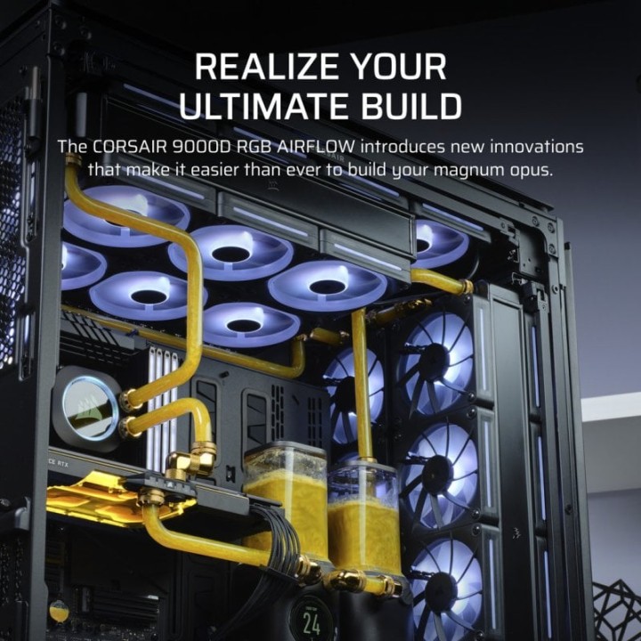 Corsair iCUE LINK 9000D RGB AIRFLOW Full Tower ATX Cristal Templado USB-C Negra