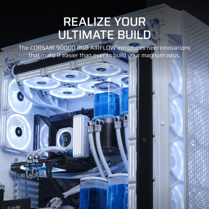 Corsair iCUE LINK 9000D RGB AIRFLOW Full Tower ATX Cristal Templado USB-C Blanca