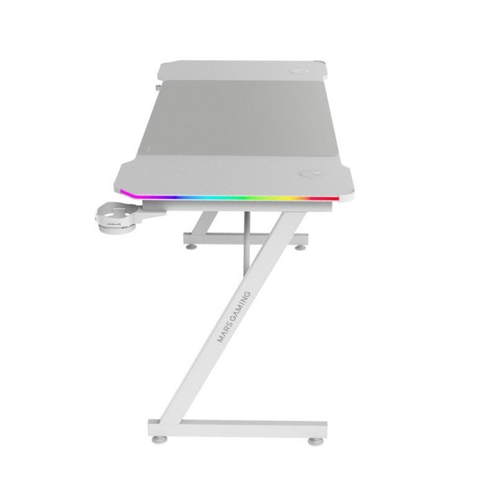 Mars Gaming MGD-X140RGB Mesa Ergonómica ARGB Mando Alfombrilla XXL Soportes Externos 140x60cm Blanco