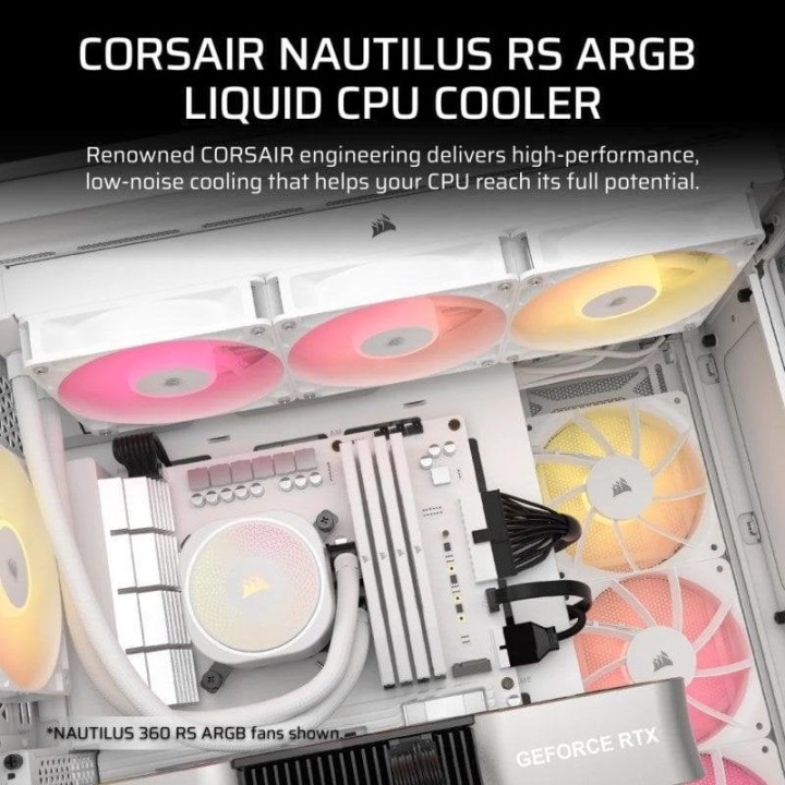 Corsair NAUTILUS 240 RS ARGB Kit Refrigeración Líquida 240mm Blanco