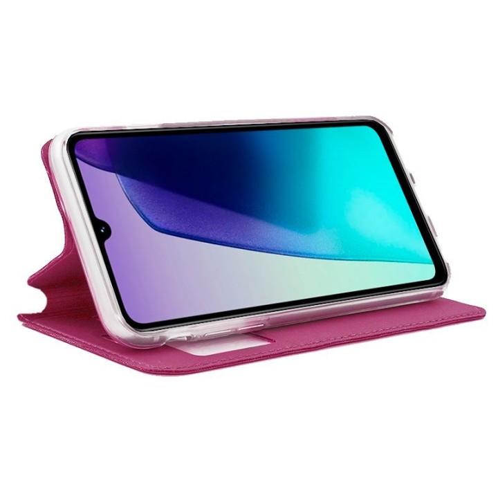 Cool Funda Flip Cover Liso Rosa para Xiaomi Redmi 14C