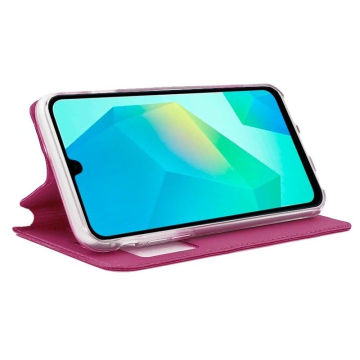 Cool Funda Flip Cover Liso Rosa para Samsung Galaxy A16 / A16 5G