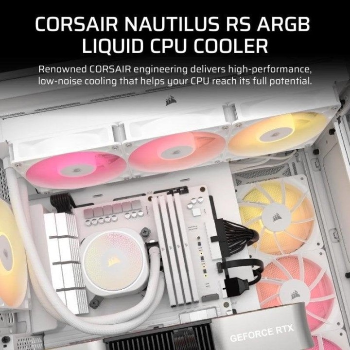 Corsair NAUTILUS 360 RS ARGB Kit Refrigeración Líquida 360mm Blanco