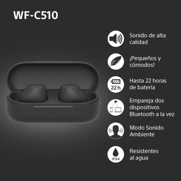 Sony WF-C510 Auriculares Inalámbricos True Wireless Negros