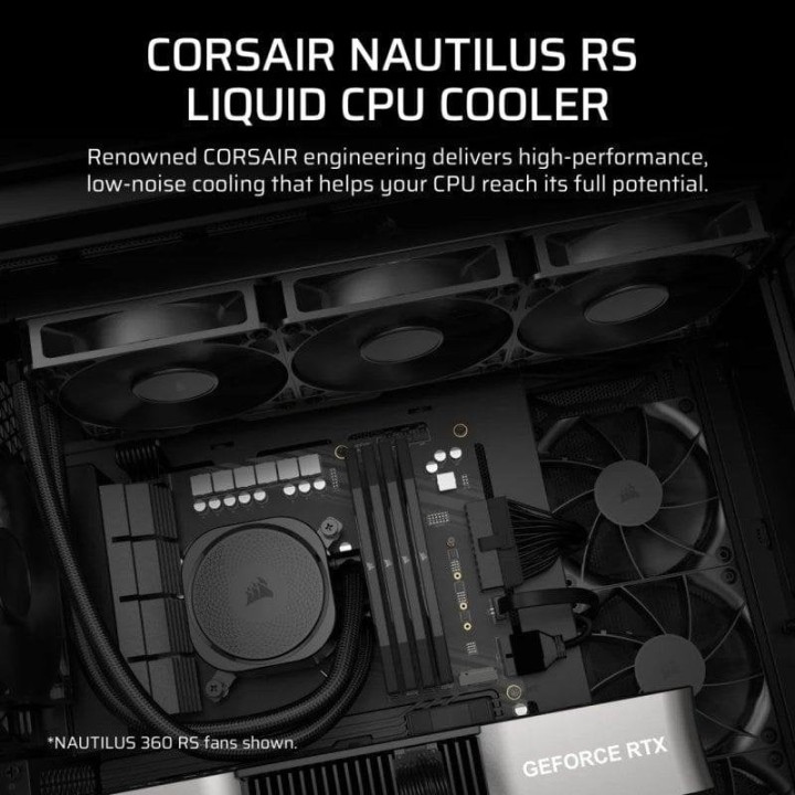 Corsair NAUTILUS 360 RS Refrigeración Líquida 360mm Negro