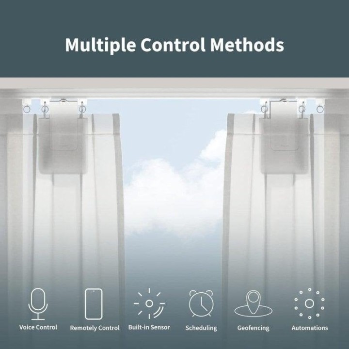 Aqara E1 Controlador Motorizado para Cortinas sobre Barras Zigbee 3.0 Blanco