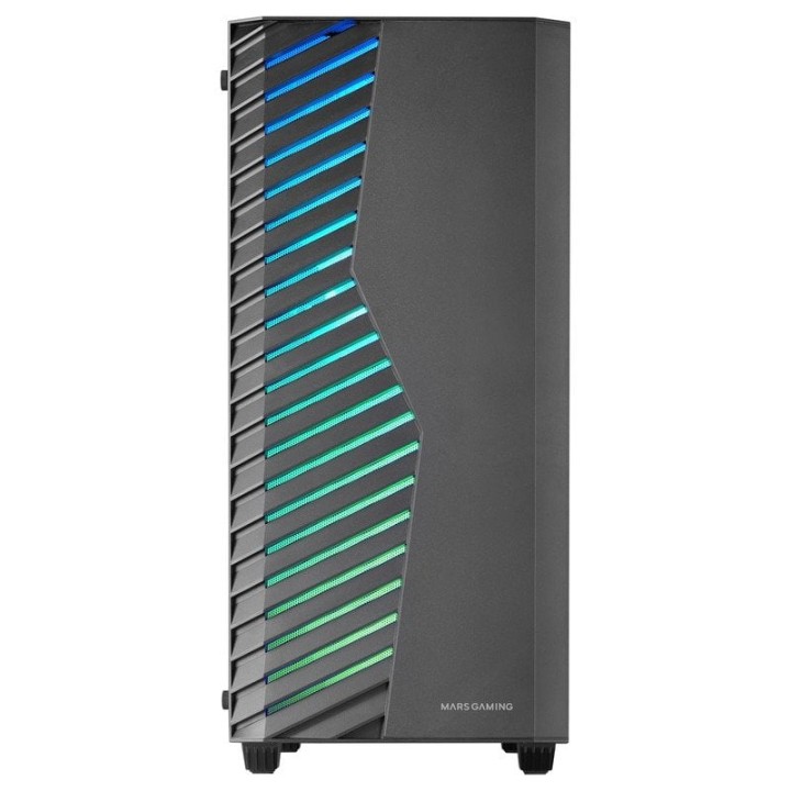 Mars Gaming MC-VOLT Caja ATX Ventilador ARGB 120mm Rejilla Frontal ARGB Cristal Templado Negro