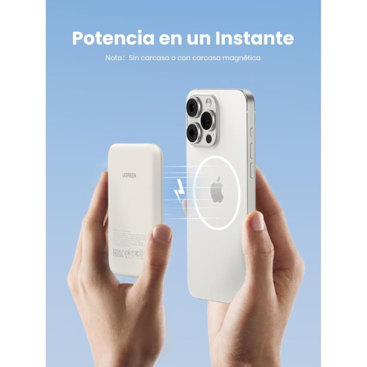 Ugreen PowerBank con Carga Inalámbrica Magsafe 5000mAh Beige