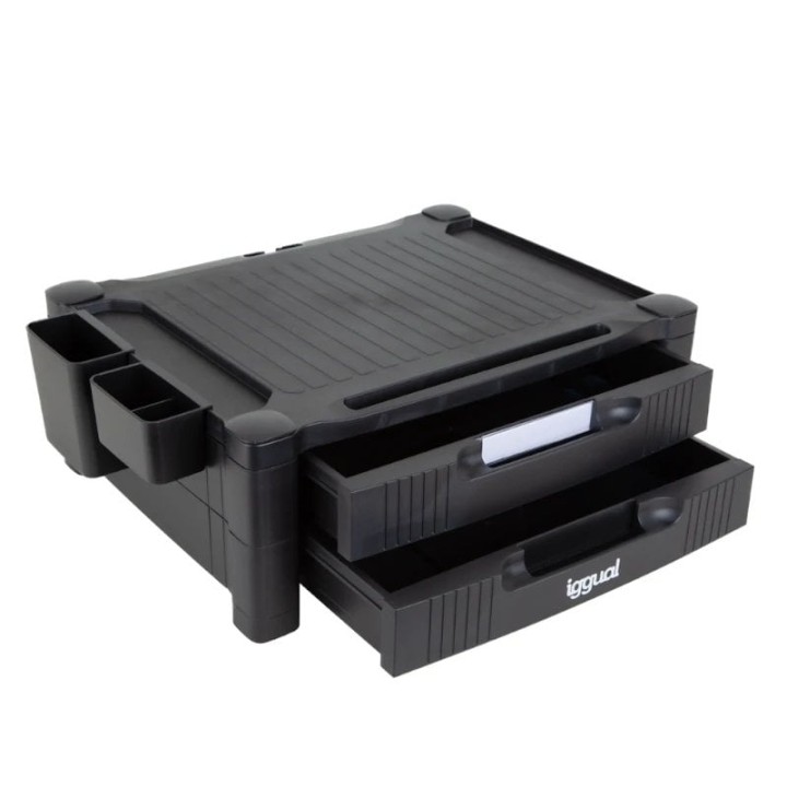 Iggual EM2C Soporte para Monitor de Escritorio Negro