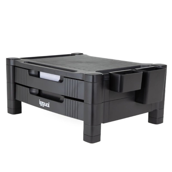 Iggual EM2C Soporte para Monitor de Escritorio Negro