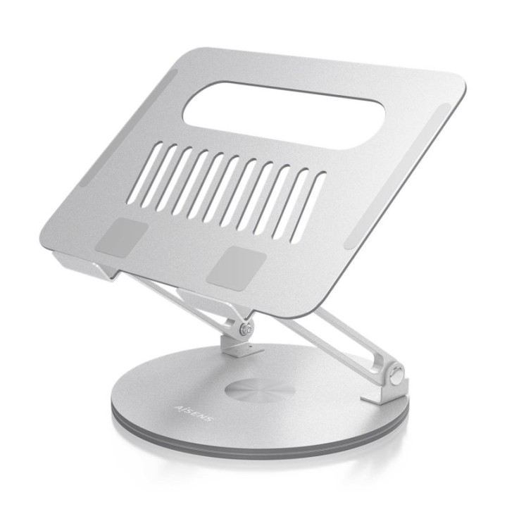 Aisens Soporte de Sobremesa XL Giratorio Ajustable para Portátil/Tablet 10-17 Plata