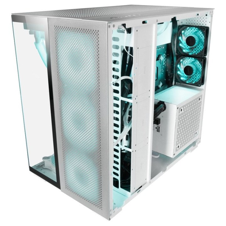 Mars Gaming MC-NOVA2 Caja Gaming Custom XXL E-ATX Doble Cristal Templado Alumino USB-C Blanco