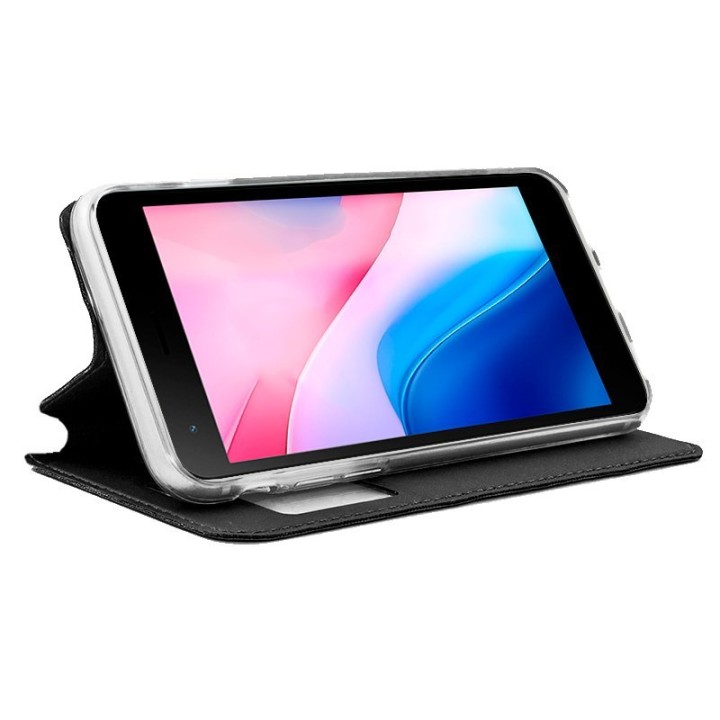 Cool Funda Flip Cover Liso Negro para ZTE Blade A35 Lite
