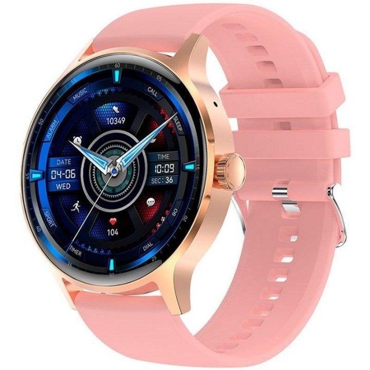 Cool Iris Reloj Smartwatch (AMOLED, Llamadas, Salud, Deporte) Silicona Rosa