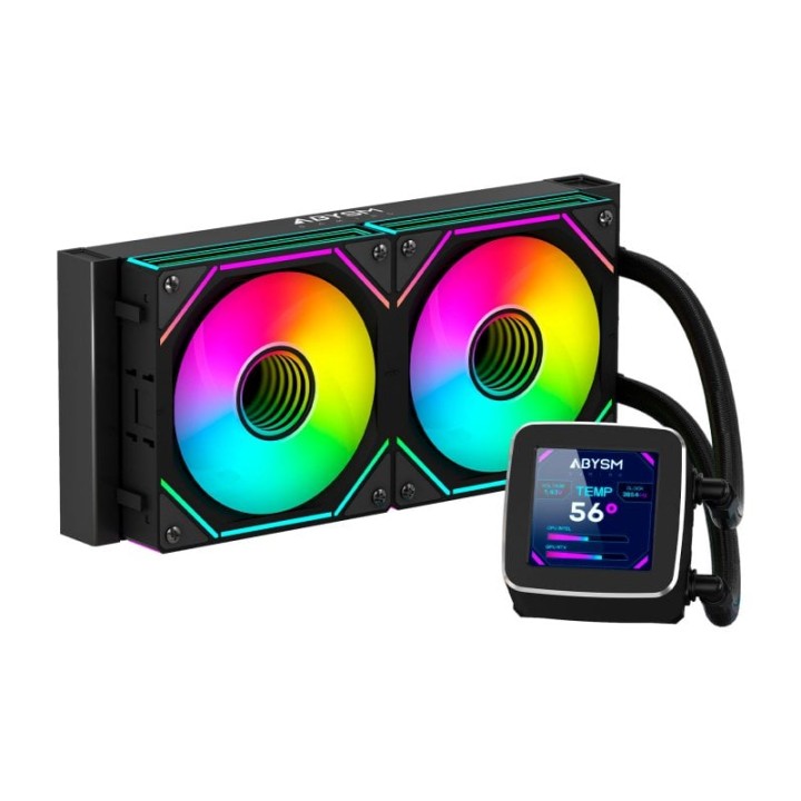 Abysm Gaming Refrigeración Líquida Oceanic 240 Black Argb Con Pantalla Lcd De 2.8''