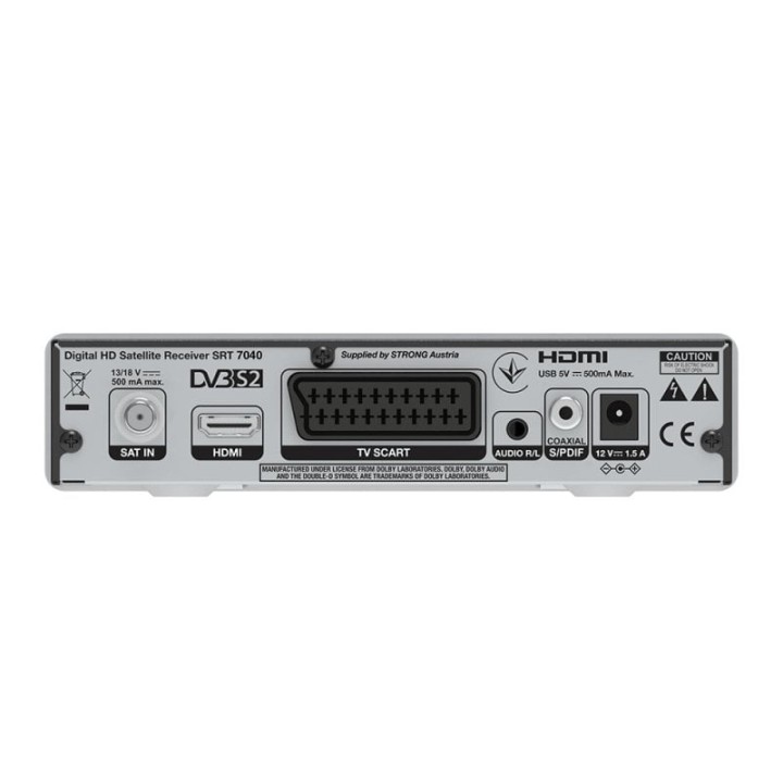 Strong SRT 7040 Receptor Satélite HDTV Dolby Digital Plus SatCR