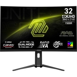 MSI MAG 321CUPDF 31.5" LED Rapid VA UltraHD 4K 160Hz 0.5m HDR 400 Adaptive Sync Curva