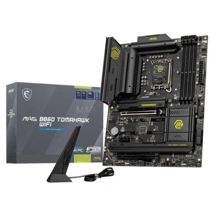 Placa Base MSI MAG B860 TOMAHAWK WIFI Intel B860 LGA 1851 DDR5 ATX Wi-Fi 7 PCIe 5.0 Thunderbolt 4