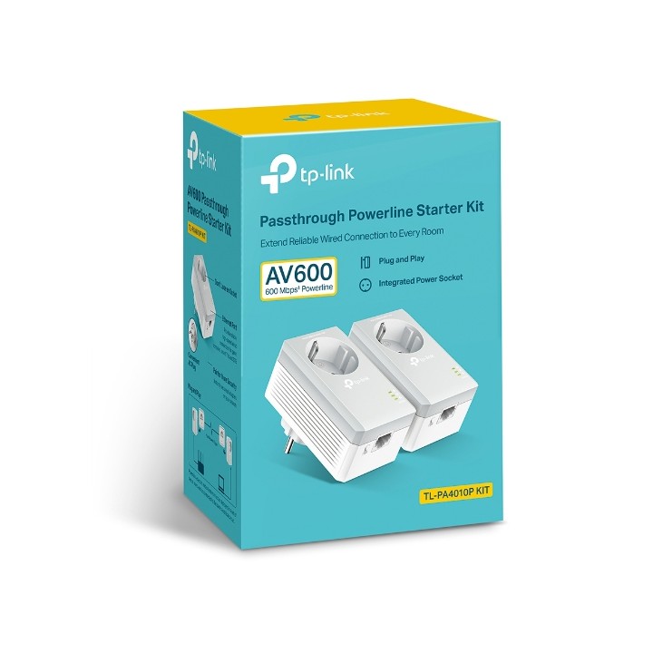 Powerline TP-Link AV600 Pack 2 Blanco (TL-PA4010P KIT)