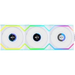Lian-Li UNI FAN SL WIRELESS LCD 120 ARGB 3x Ventiladores Aspas Invertidas con Pantalla 120mm Blancos