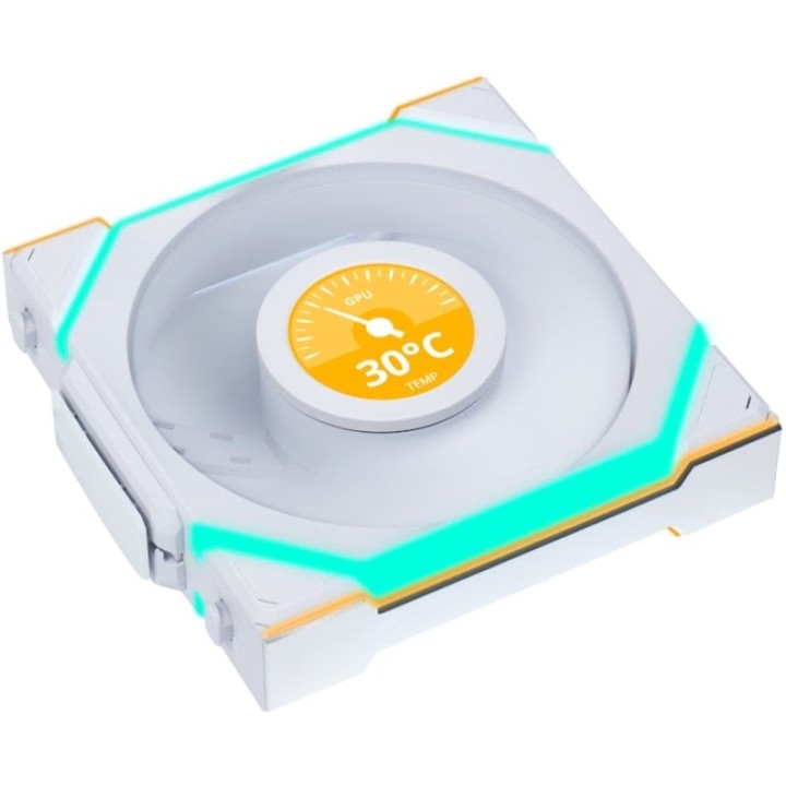 Lian-Li UNI FAN SL WIRELESS LCD 120 ARGB 3x Ventiladores Aspas Invertidas con Pantalla 120mm Blancos