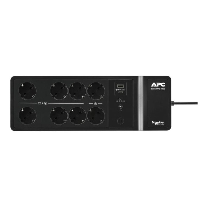 APC Back-UPS 1050 SAI para Montaje en Suelo/Pared 1050VA 600W 230V con 8 Tomas Schuko CEE 7/3