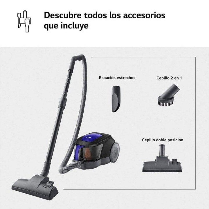 LG VC5506NHTB Aspiradora Trineo Ciclónica sin Bolsa 650W Negra/Azul