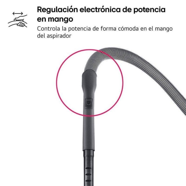 LG VC5506NHTCR Aspiradora Trineo Ciclónica sin Bolsa 650W Negra/Roja