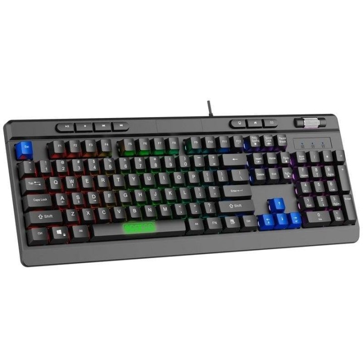 Teclado Sparco STEALTH de membrana Español RGB completo con ruleta volumen