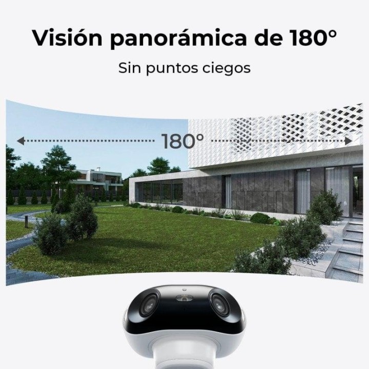 Reolink Argus Series B740X Cámara de Seguridad WiFi con Batería y Doble Lente 4K UHD 180º Blanca