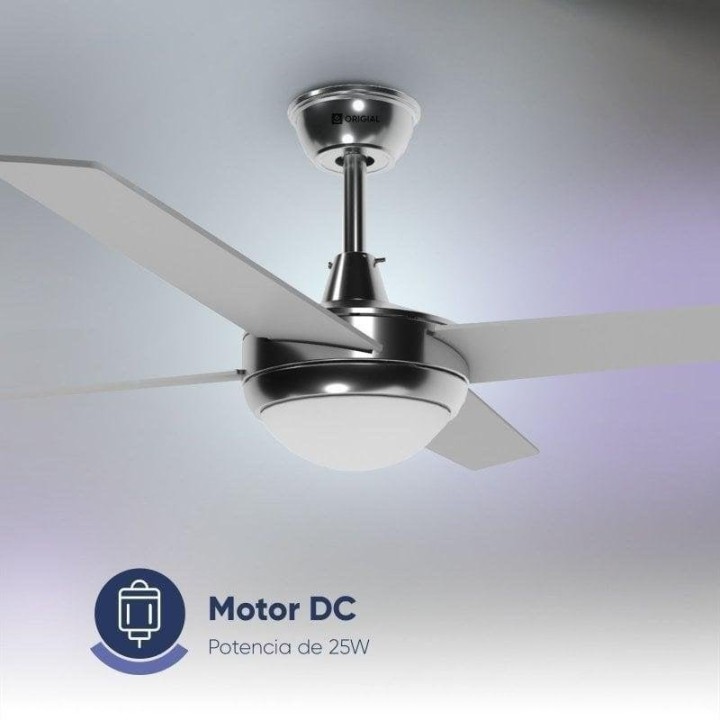 Origial AIRBLISS CEILING 25WIN WIFI Ventilador de Techo 106 cm Motor DC 25W con Luz y WIFI Inox