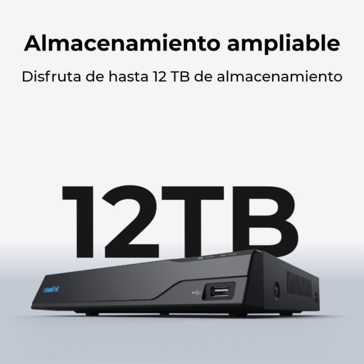 Reolink NVR PoE de 8 Canales con Grabación 24/7 y Disco Duro de 2 TB Incorporado