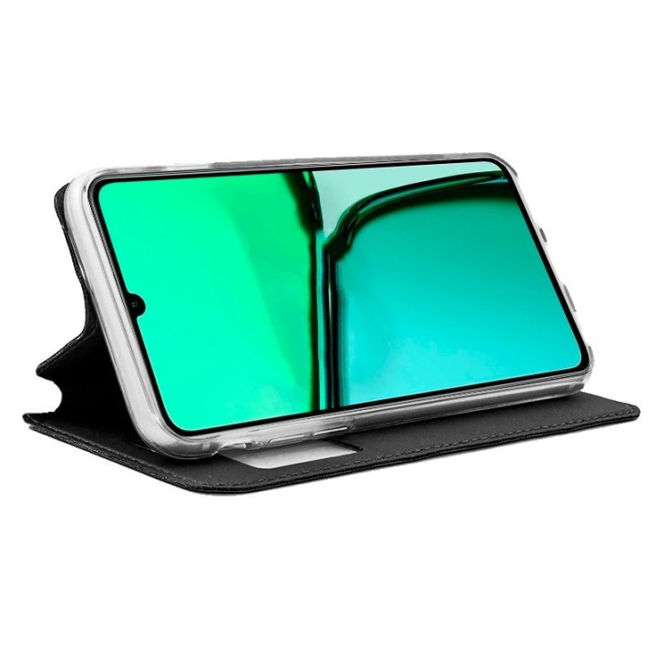 Cool Funda Flip Cover Liso Negro para Realme C61/C63