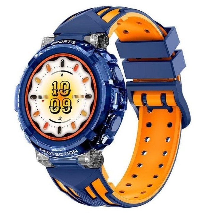 Cool Clever Reloj Smartwatch Silicona Azul/Naranja (Llamadas, Salud, Deporte)