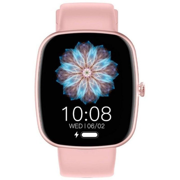 Cool Border Reloj Smartwatch Silicona Rosa (Llamadas, Salud, Deporte)