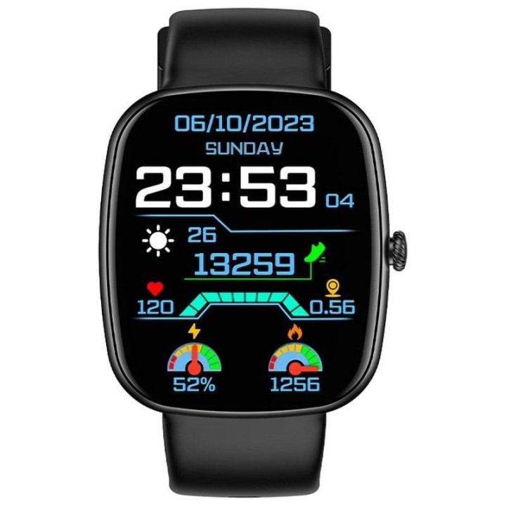 Cool Border Reloj Smartwatch Silicona Negro (Llamadas, Salud, Deporte)
