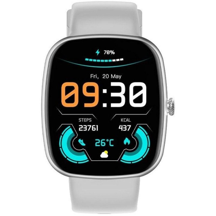 Cool Border Reloj Smartwatch Silicona Gris (Llamadas, Salud, Deporte)