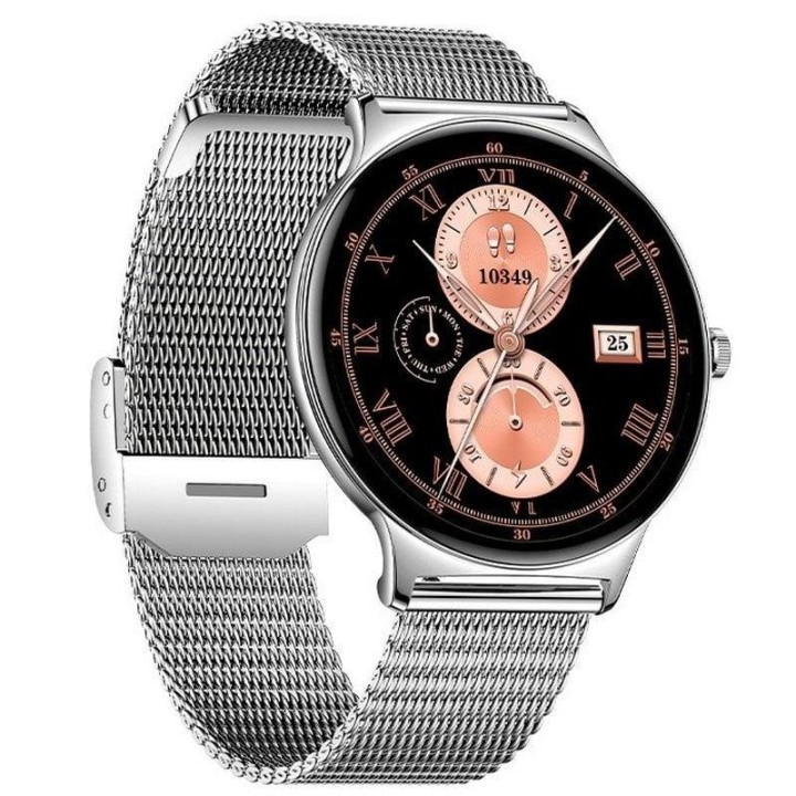 Cool Ultrathin Reloj Smartwatch (AMOLED, Llamadas, Salud, Deporte) Gris + 2 Correas