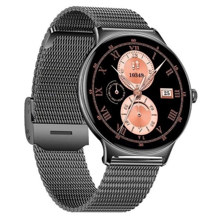Cool Ultrathin Reloj Smartwatch (AMOLED, Llamadas, Salud, Deporte) Negro + 2 Correas