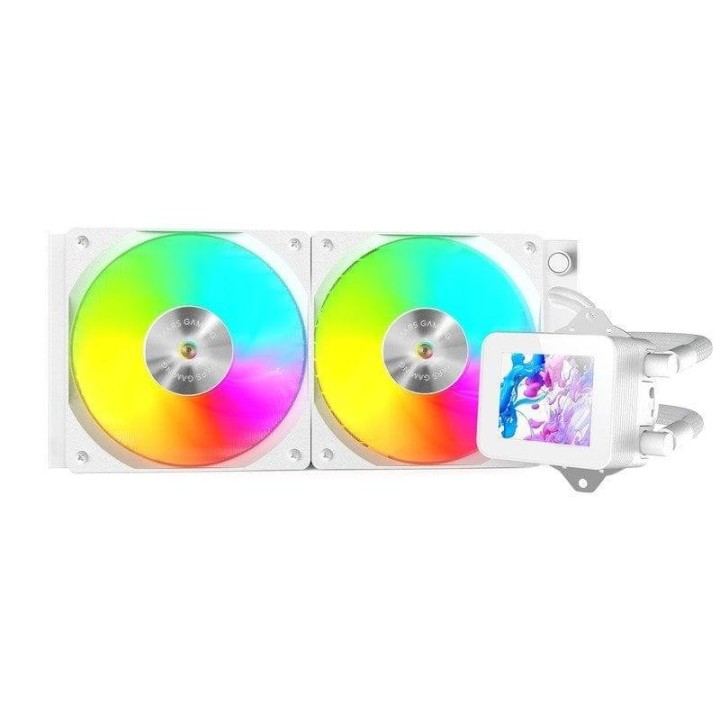 Mars Gaming ML-VISION240 Refrigeración Líquida AiO TDP 500W 2 Ventiladores ARGB Pantalla LCD Blanco