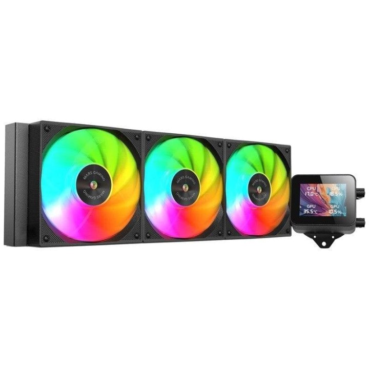 Mars Gaming ML-VISION360 Refrigeración Líquida AiO TDP 600W 3 Ventiladores ARGB Pantalla LCD Negro