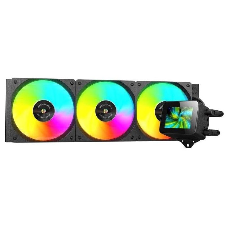 Mars Gaming ML-VISION360 Refrigeración Líquida AiO TDP 600W 3 Ventiladores ARGB Pantalla LCD Negro