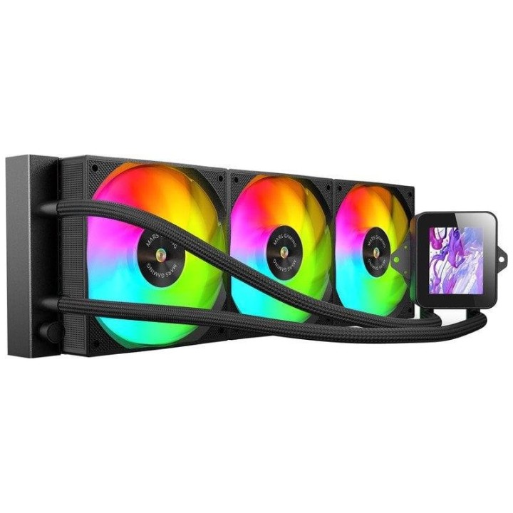 Mars Gaming ML-VISION360 Refrigeración Líquida AiO TDP 600W 3 Ventiladores ARGB Pantalla LCD Negro