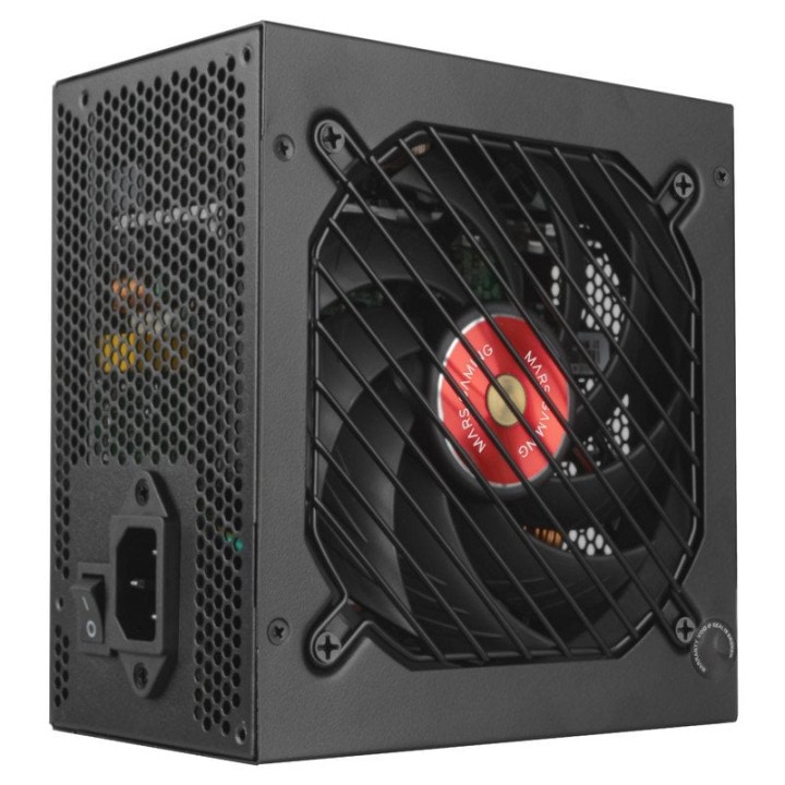 Mars Gaming MPVU750SI Fuente Alimentación ATX 750W 10 Años Garantía 80 Plus Silver DC-DC y SMD Roja